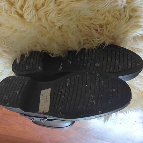 Chooka Midtown Strappy Black Winter Rain Boots Ankle Booties 10 Rubber - Picture 8 of 9